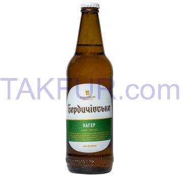 Пиво Бердичівське Лагер светлое непастеризов 3,8% 0,5л - Фото