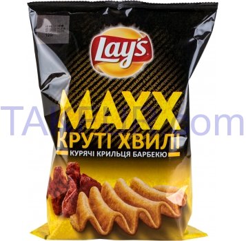 Чипсы Lay`s Maxx картофельные вкус куриных крыл барбекю 120г - Фото