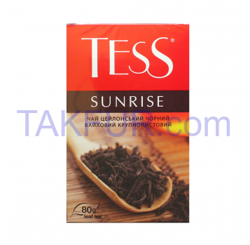 Чай Tess Sunrise черный крупнолистовой 90г - Фото