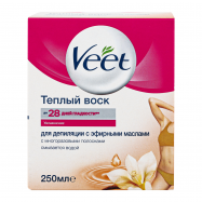 Воск для депиляции Veet теплый с эфирными маслами 250мл - Фото
