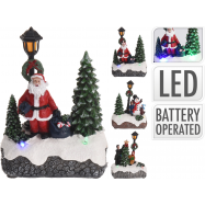 ФІГУРКА З ПІДСВІЧ ЯЛИНКА З ДІДОМ МОРОЗМ - Фото