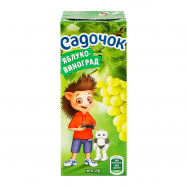 Нектар Садочок Яблоко-Виноград осветленный 200мл - Фото