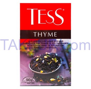 Чай Tess Thyme черный листовой 90г - Фото