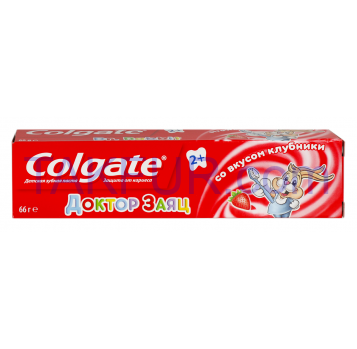 Зубная паста Colgate Доктор Заяц со вкусом клубники дет 50мл - Фото