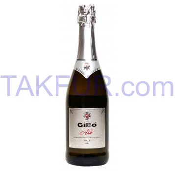 Вино GiBo Asti игристое сладкое белое 7% 0,75л - Фото