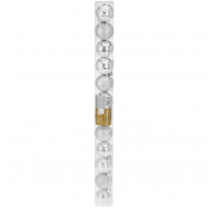 НАБІР КУЛЬ В ТУБІ 12ШТ 5СМ СРІБН - Фото