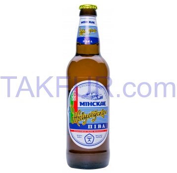 Пиво Мінскае Жыгулёўскае светлое пастеризованное 5% 0.5л - Фото