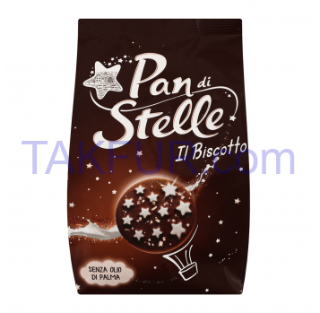 Печенье Pan di Stelle Mulino Bianco с какао и шоколадом 350г - Фото
