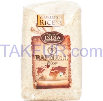 Рис басмати Индия World's Rice 1кг - Фото