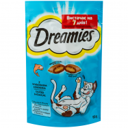 Корм Dreamies с лососем для взрослых кошек и котят 60г - Фото