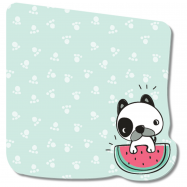 Блок бумаги с липким слоем, 70х70 мм, 50 л. Dog Watermelon - Фото