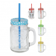 Банка для напитков Excellent Houseware с ручкой 400мл 1шт - Фото