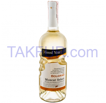 Вино Bolgrad Muscat Select белое полусладкое 9-12% 0.75л - Фото