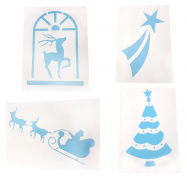 ТРАФАРЕТИ Д/ ВІКОН 17*25СМ В АСОРТ - Фото