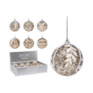 Прикраса новорічна ялинкова у формі кулі 80X80X80 мм - Фото