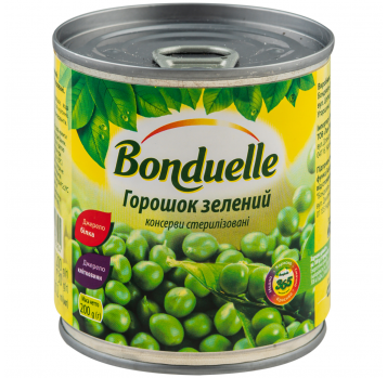 Горошек Bonduelle зеленый консервированный 200г - Фото