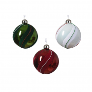 Куля Класік Italy скляна в асортименті 8 см - Фото