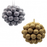 Украшение Шар глиттер 10см - Фото