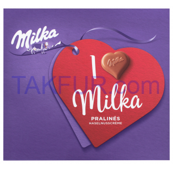 Конфеты Milka из молочного шоколада с ореховой начинкой 110г - Фото