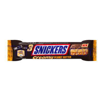 Батончик Snickers Creamy peanut butter 3*18.25г/уп - Фото