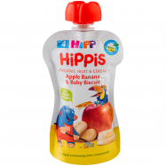 Пюре HiPP Hippis Яблоко-банан для детей от 4 месяцев 100г - Фото