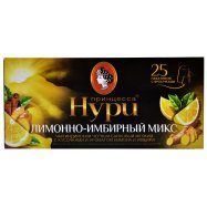Чай Принцесса Нури Лимонно-имбирн микс черн 1,5г*25шт 37,5г - Фото