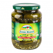 Корнишоны Долина Желаний Хрустящие маринованные 640г - Фото