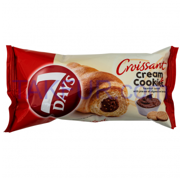 Круассан 7Days с ореховым кремом с кусочками печенья 60г - Фото