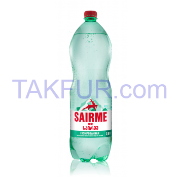 Вода Sairme минеральная лечебно-столовая газированная 2л - Фото