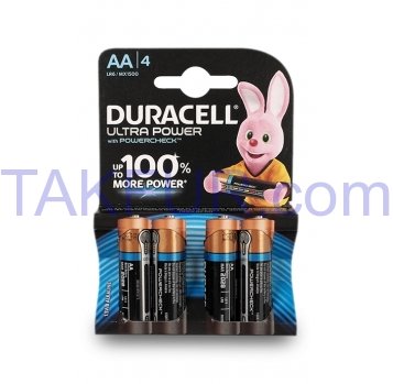 Батарейка Duracell AA 1.5V LR6 4шт/уп - Фото