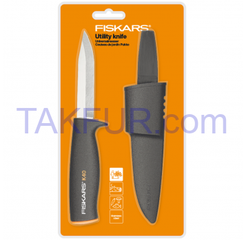 Нож общего назначения Fiskars с чехлом K40, 22,5 см, 70г - Фото