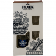 Набор Finlandia водка 40% 0,7л + 2 стеклянные рюмки под уп - Фото