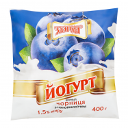 Йогурт Злагода Черника 1.5% 400г - Фото