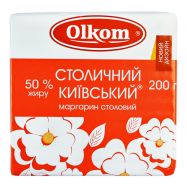 Маргарин Олком Столичный Киевский столовый 50% 200г - Фото