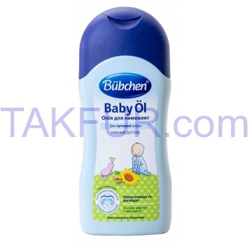 Масло для младенцев Bübchen для чувствительной кожи 200мл - Фото
