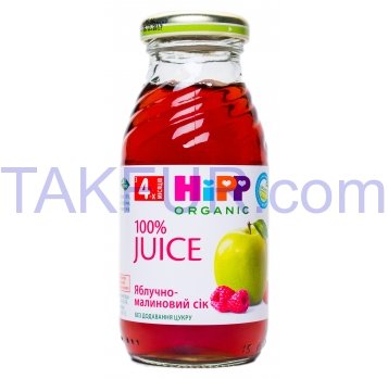 Сок HiPP Organic яблочно-малиновый 0,2л - Фото