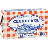 Масло Селянське Вологодское сладкосливочное экстр 82,0% 200г - Фото