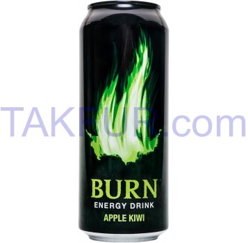 Напиток Burn Яблоко Киви энергетич безалк сильногаз 500мл - Фото