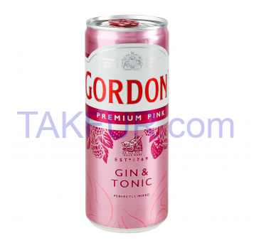 Напиток слабоалкогольный Gordon`s Gin&Tonic Pink газ 0.25л - Фото