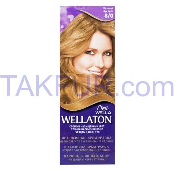 Крем-краска д/волос Wellaton 8/0 Песчаный интенсивная 1шт - Фото