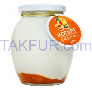 Йогурт Волошкове Поле Абрикос 2,8% 350г - Фото