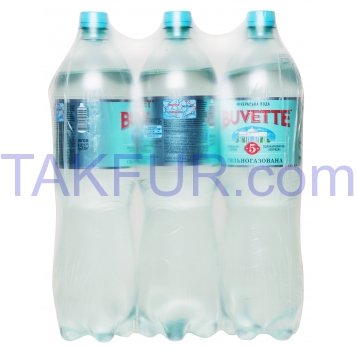 Вода минеральная Buvette 5 сильногазиров лечебно-столов 1.5л - Фото