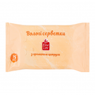 Салфетки влажные Fine Life с ароматом цитруса 15шт/уп - Фото