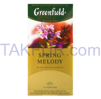 Чай Greenfield Spring Melody индийский черн 1.5г*25шт 37.5г - Фото