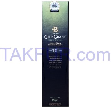 Виски GlenGrant Single Malt Scotch 10 лет выдержки 40% 1л - Фото