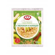 Каша Axa овсяная момент приготов с яблоком и корицей 40г - Фото