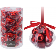 НАБІР ПРИКРАС  12 ШТ ЧЕРВ - Фото