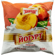 Йогурт Злагода Персик 1.5% 400г - Фото
