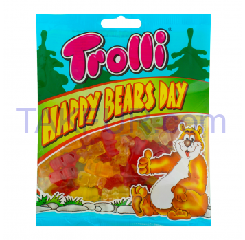 Конфеты Trolli Happy Bears Day жевательные фруктовые 100г - Фото