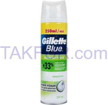 Пена для бритья Gillette Blue Sensitive 250мл - Фото